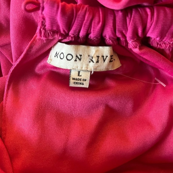 NWT Moon River Women's Pink Halter Neck Cut-Out Midi Dress Size L - Picture 4 of 9